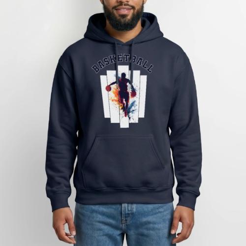 Basketball Never Stops - Heavyweight Unisex Hoodie by Gildan