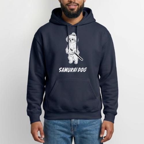 Samurai Maltese Katana Warrior Dog Tee - Gildan Heavy Blend Adult Hoodie