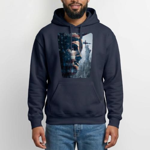 USA: Liberty in Three Visions - Gildan Heavy Blend Adult Hoodie