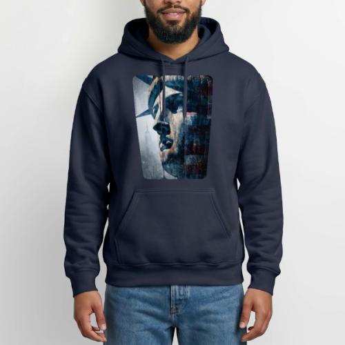 USA: Urban Liberty Triptych - Heavyweight Unisex Hoodie by Gildan