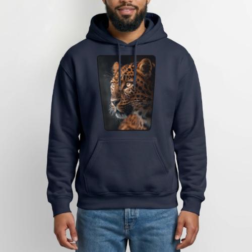Amur Leopard Face Wildlife Design - Heavyweight Unisex Hoodie by Gildan