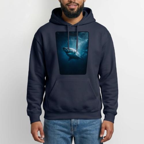 Great White Shark Ocean Design - Heavyweight Unisex Hoodie by Gildan