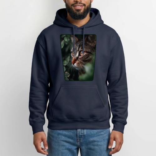 Tabby Cat Jungle Eyes Design - Gildan Heavy Blend Adult Hoodie