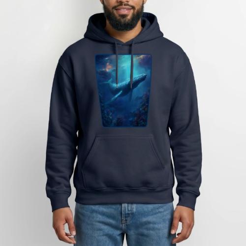 Humpback Whale Ocean Reef Design - Heavyweight Unisex Hoodie by Gildan
