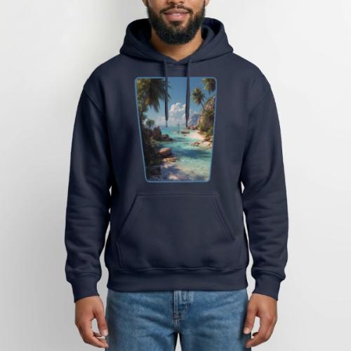 Tropical Island Paradise Ocean Design - Gildan Heavy Blend Adult Hoodie