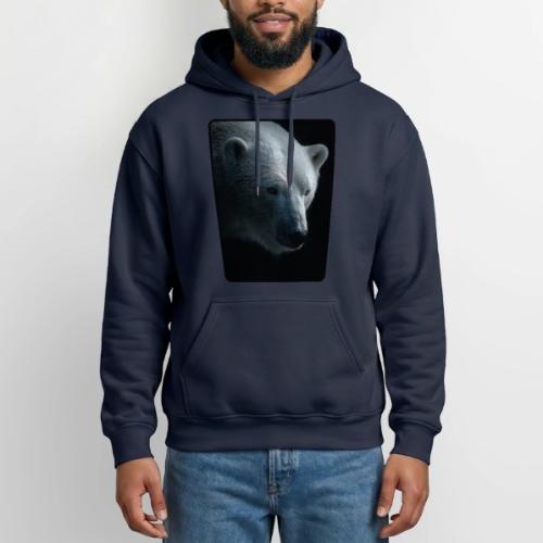 Polar Bear Close-Up Wildlife Design - Gildan Heavy Blend Adult Hoodie