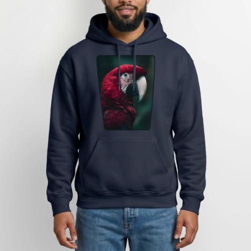 Red Green Macaw Bird Portrait Design - Gildan Heavy Blend Adult Hoodie