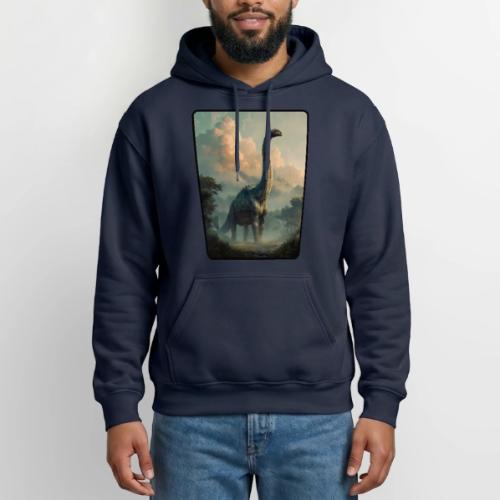 Brachiosaurus Prehistoric Scene Design - Gildan Heavy Blend Adult Hoodie