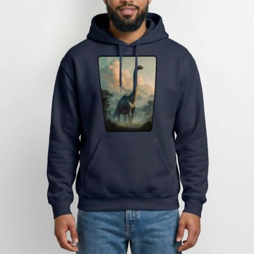 Brachiosaurus Prehistoric Scene Design - Heavyweight Unisex Hoodie by Gildan