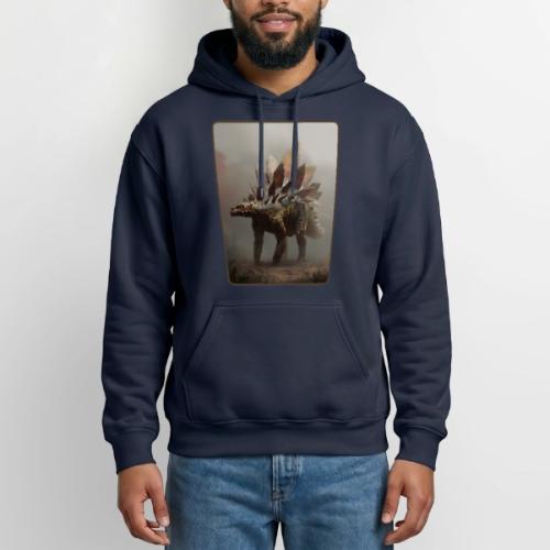 Stegosaurus Misty Forest Design - Heavyweight Unisex Hoodie by Gildan