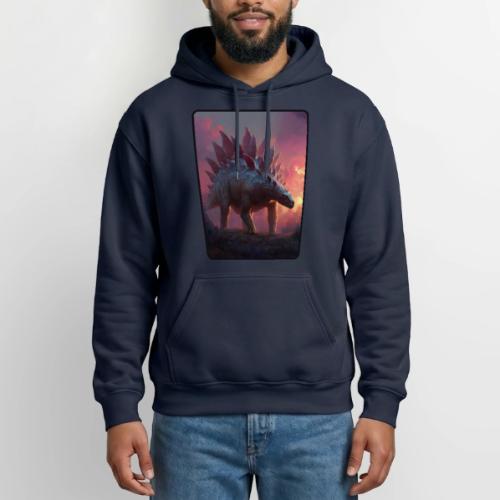 Stegosaurus Sunset Forest Design - Gildan Heavy Blend Adult Hoodie