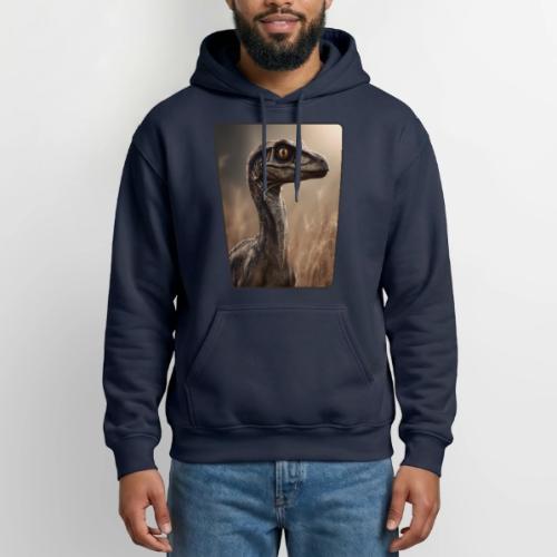Velociraptor Feathered Portrait Design - Gildan Heavy Blend Adult Hoodie
