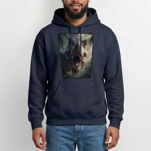 T Rex Jungle Roar Design - Gildan Heavy Blend Adult Hoodie