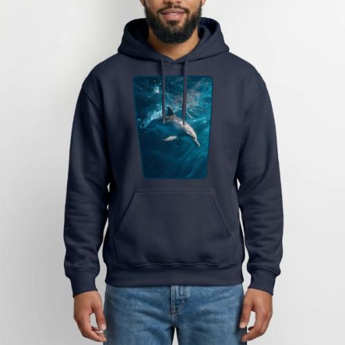 Dolphin Sunlit Ocean Serenity Design - Gildan Heavy Blend Adult Hoodie