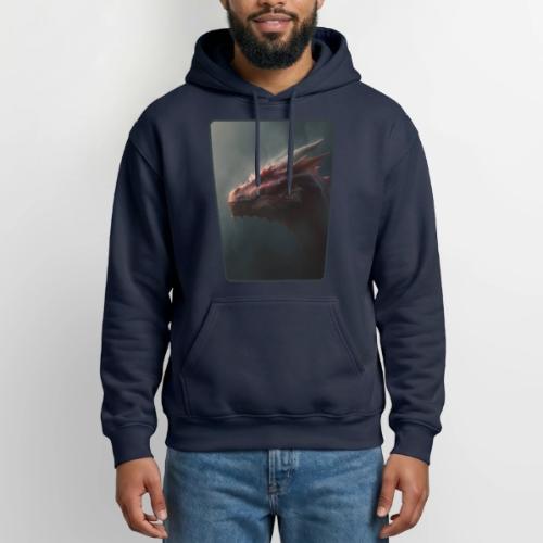 Red Dragon Fog Portrait Design - Gildan Heavy Blend Adult Hoodie