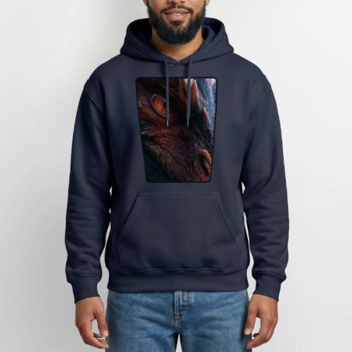 Fierce Ancient Dragon Portrait Design - Heavyweight Unisex Hoodie by Gildan