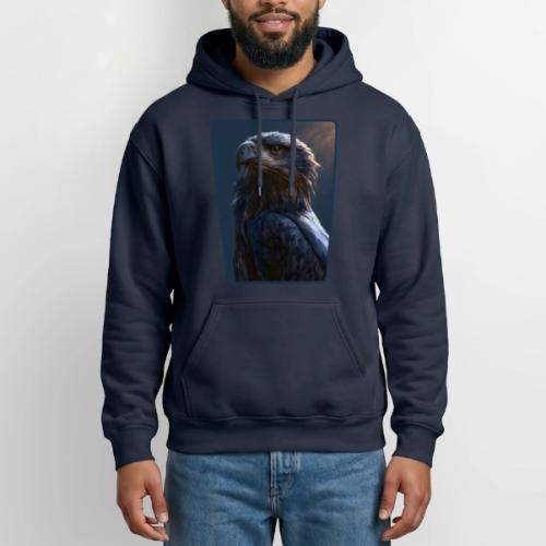 Majestic Eagle Cinematic Portrait Design - Heavyweight Unisex Hoodie by Gildan