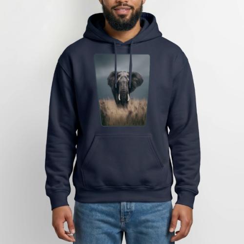 Majestic African Elephant Portrait Design - Gildan Heavy Blend Adult Hoodie