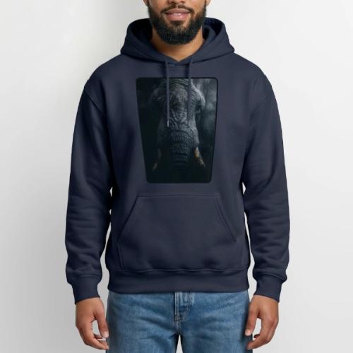 Shadow Elephant Intense Eyes Design - Heavyweight Unisex Hoodie by Gildan