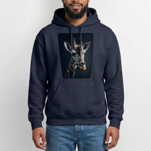 Majestic Giraffe Artistic Portrait Design - Gildan Heavy Blend Adult Hoodie