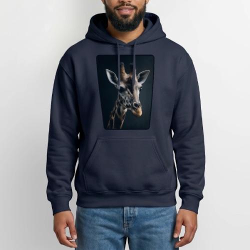 Majestic Giraffe Artistic Portrait Design - Heavyweight Unisex Hoodie by Gildan