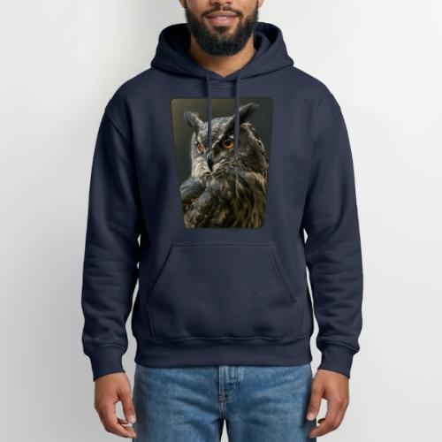 Eurasian Eagle Owl Portrait Design - Gildan Heavy Blend Adult Hoodie