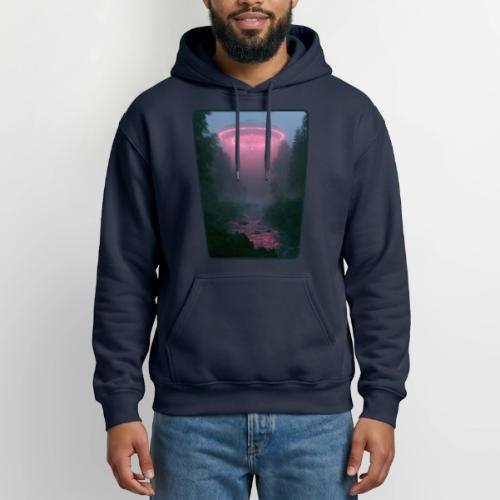 Neon UFO Forest River Design - Heavyweight Unisex Hoodie by Gildan