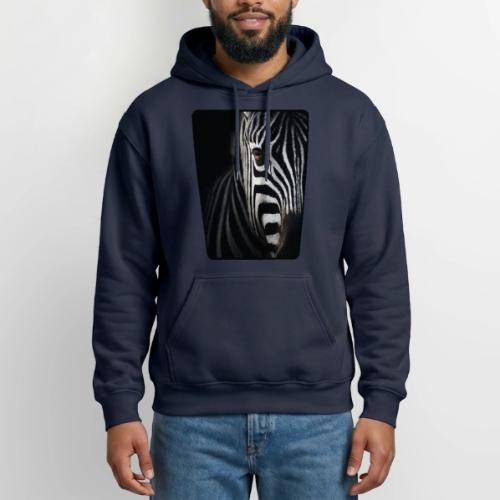 Zebra High Contrast Portrait Design - Gildan Heavy Blend Adult Hoodie