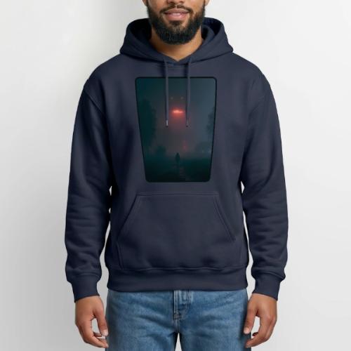 Mysterious UFO Encounter Design - Heavyweight Unisex Hoodie by Gildan