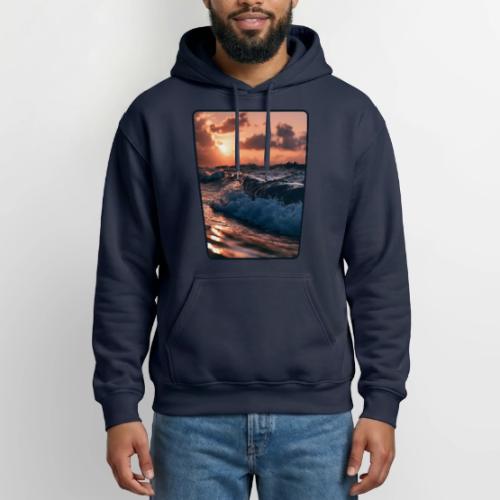 Golden Sunset Ocean Wave - Gildan Heavy Blend Adult Hoodie