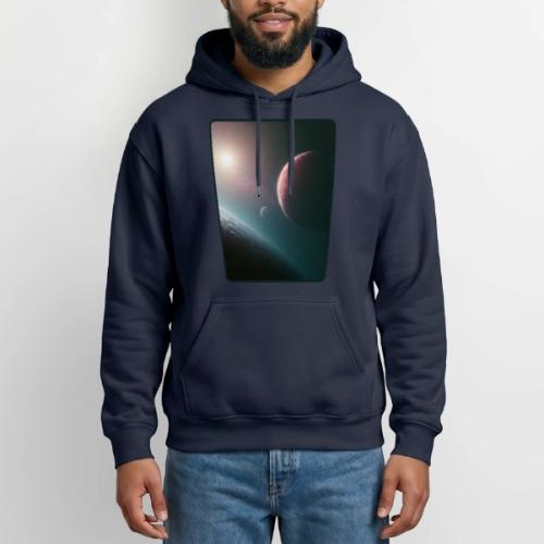 Deep Space Planet Horizon Art - Heavyweight Unisex Hoodie by Gildan