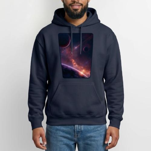 Cosmic Sunset Nebula Space Art - Heavyweight Unisex Hoodie by Gildan