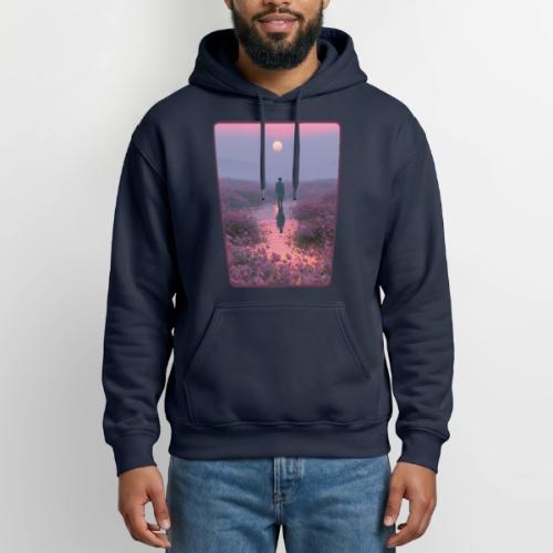 Ethereal Sunset Flower Field Art - Heavyweight Unisex Hoodie by Gildan