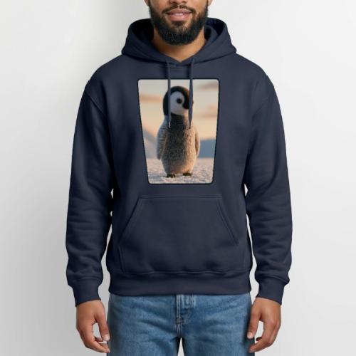 Cute Penguin Chick Sunrise Design - Heavyweight Unisex Hoodie by Gildan