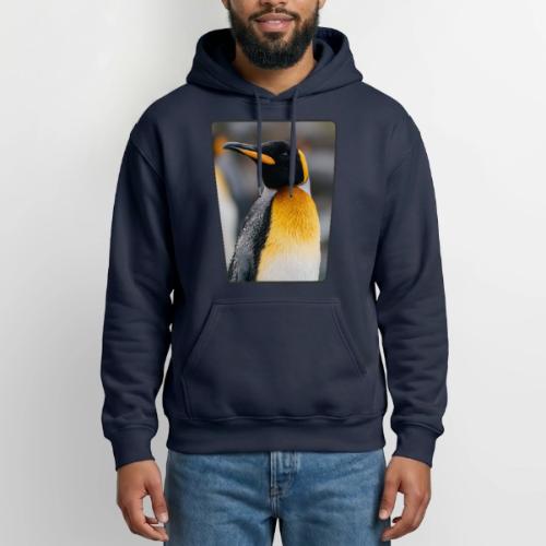King Penguin Portrait Design - Heavyweight Unisex Hoodie by Gildan