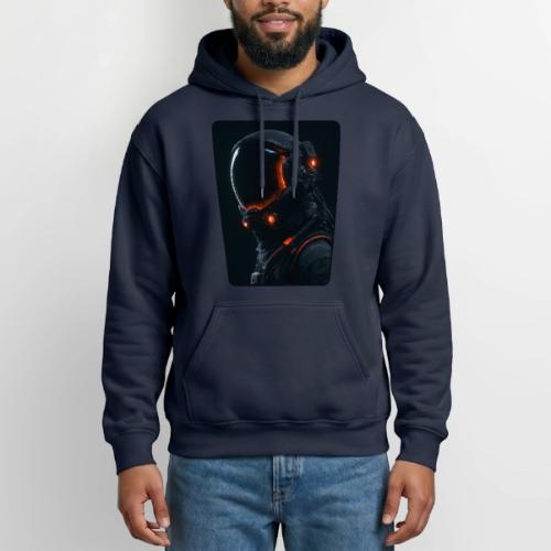 Futuristic Astronaut Helmet - Heavyweight Unisex Hoodie by Gildan