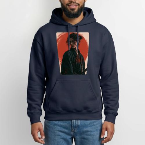 Samurai Beneath the Red Sun - Heavyweight Unisex Hoodie by Gildan