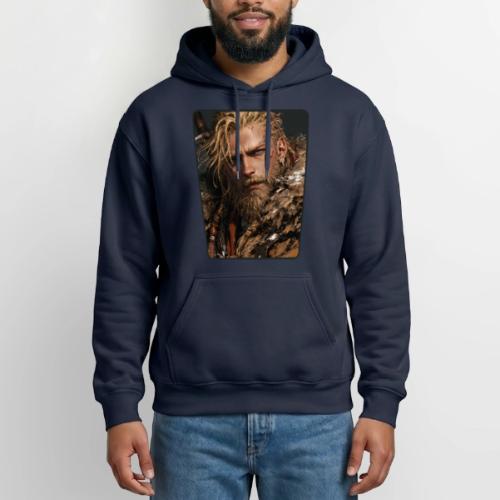 Battle-Scarred Viking Warrior - Heavyweight Unisex Hoodie by Gildan