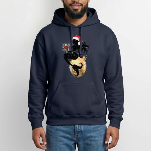 Merry Mermaid - Christmas Edition Design - Heavyweight Unisex Hoodie by Gildan