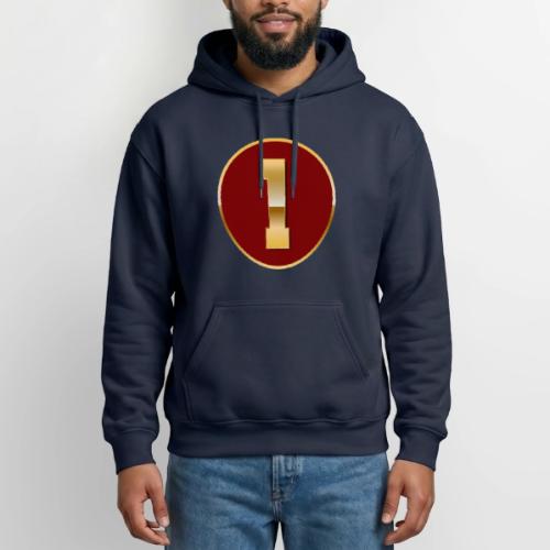 Number 1 in Gold Varsity Font - Gildan Heavy Blend Adult Hoodie