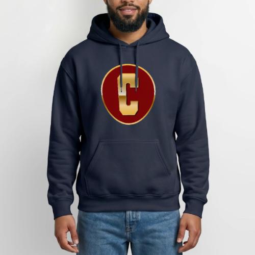 Letter C – Capital Varsity Alphabet Monogram - Heavyweight Unisex Hoodie by Gildan