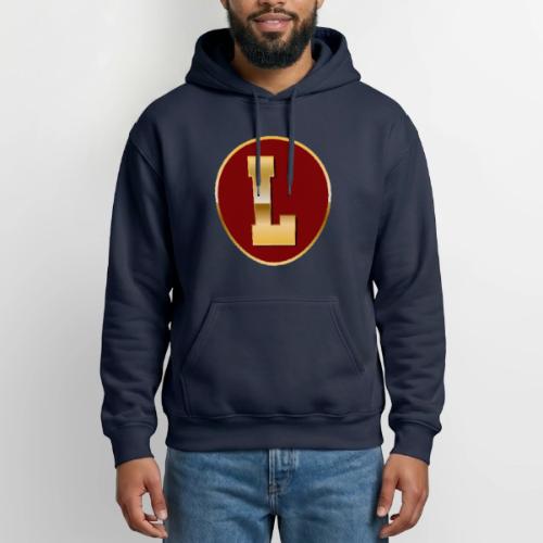 Letter L – Capital Varsity Alphabet Monogram - Heavyweight Unisex Hoodie by Gildan