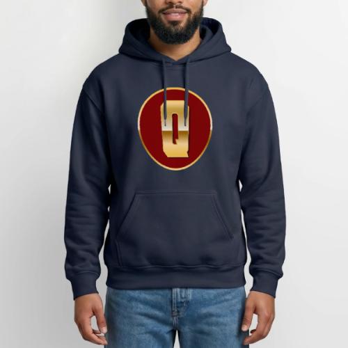 Letter Q – Capital Varsity Alphabet Monogram - Gildan Heavy Blend Adult Hoodie