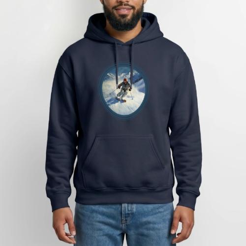 Skiing Power Moves - Heavyweight Unisex Hoodie by Gildan