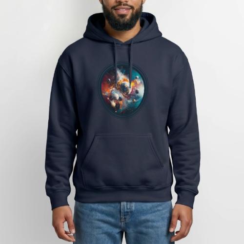 Planets in Acrylic Dreams - Heavyweight Unisex Hoodie by Gildan