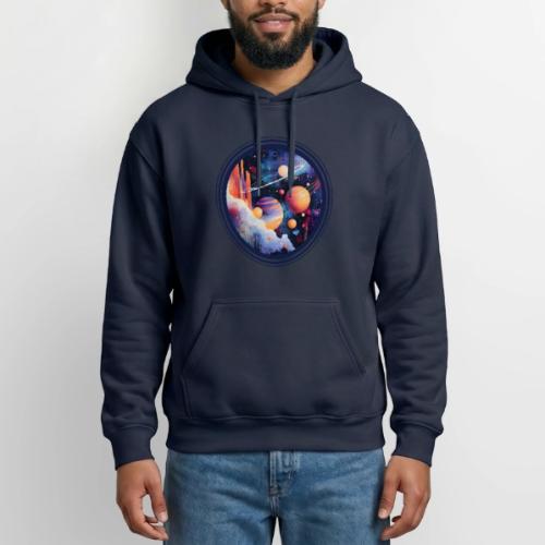Floating Planetscape - Gildan Heavy Blend Adult Hoodie