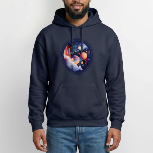 Floating Planetscape - Heavyweight Unisex Hoodie by Gildan