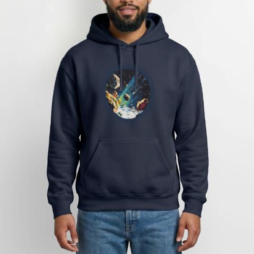 Celestial Collision - Heavyweight Unisex Hoodie by Gildan