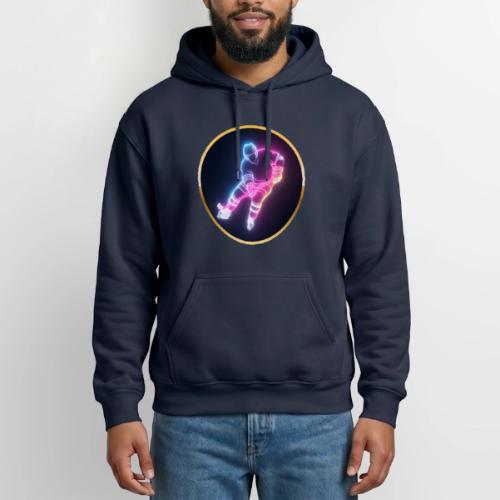 Hockey: Neon Ice Striker - Heavyweight Unisex Hoodie by Gildan