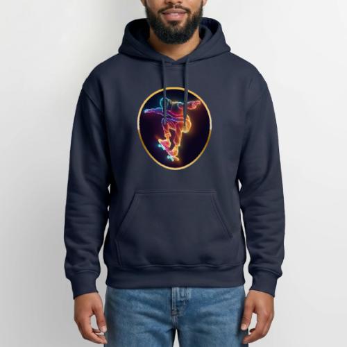 Skateboarding: Midnight Neon Skater - Gildan Heavy Blend Adult Hoodie